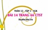 Bài 14 trang 66 Toán 12 tập 1 Chân trời sáng tạo